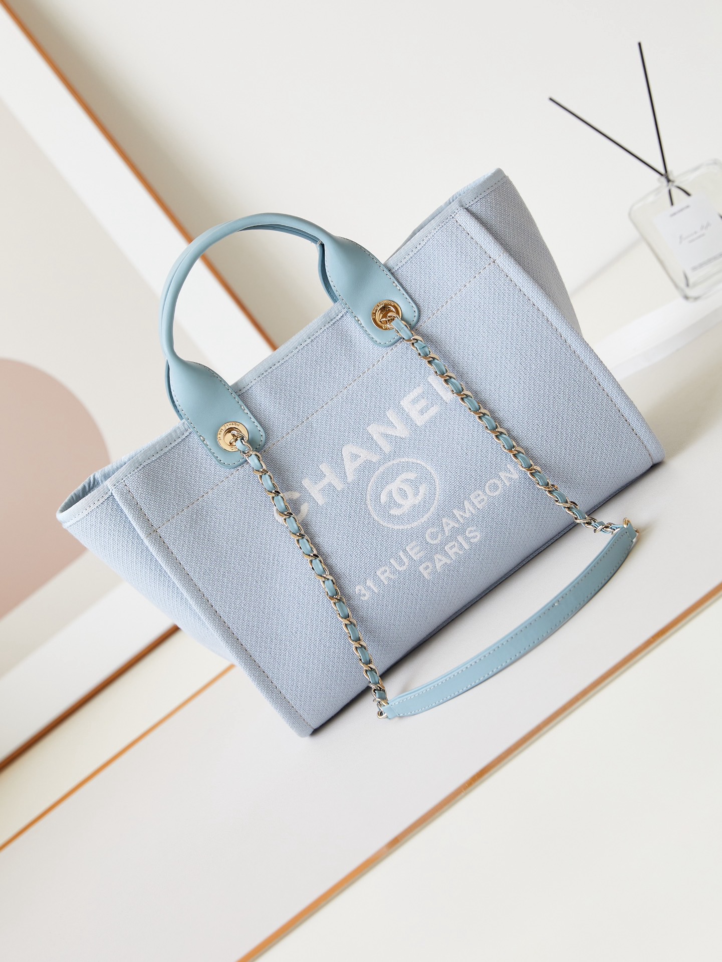 Chanel SHOPPING BAG AS3257 Ice Blue