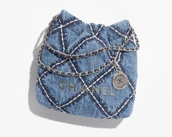 CHANEL 22 MINI HANDBAG AS3260 Denim