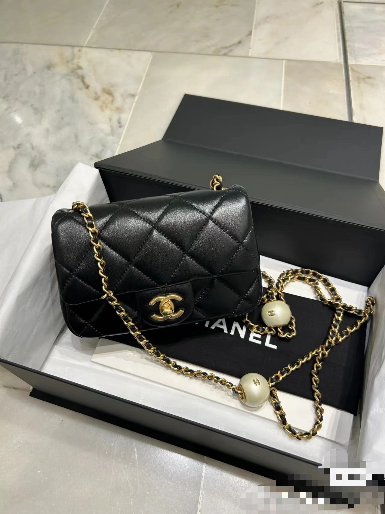 CHANEL MINI FLAP BAG AS4868 black