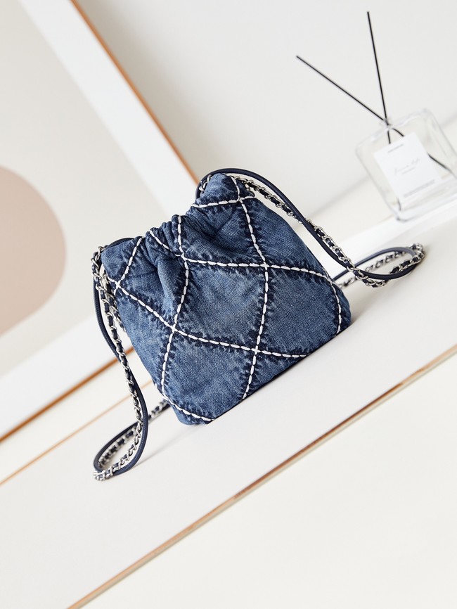 CHANEL 22 MINI HANDBAG AS3980 Denim