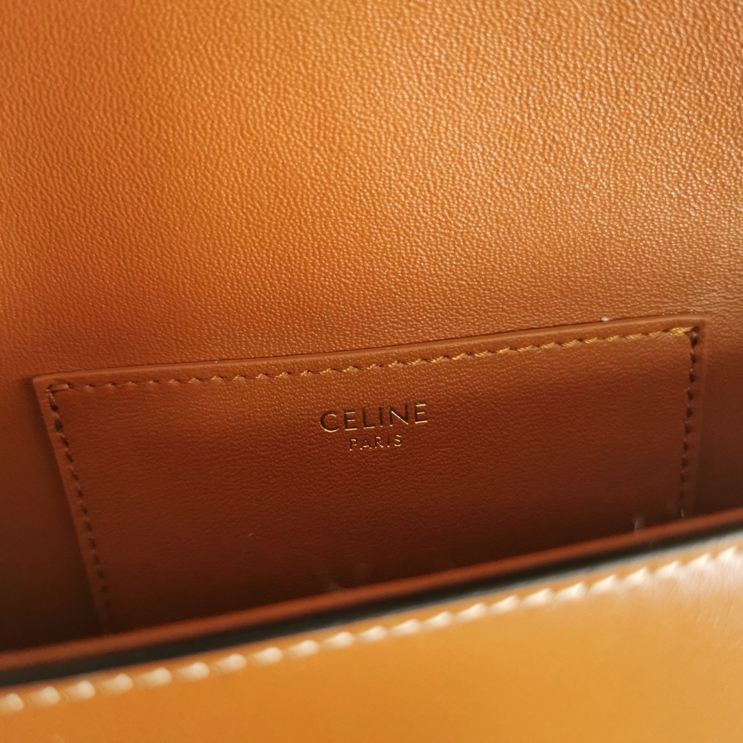 CELINE CLUTCH ON STRAP TABOU IN SUPPLE CALFSKIN 101592 TAN