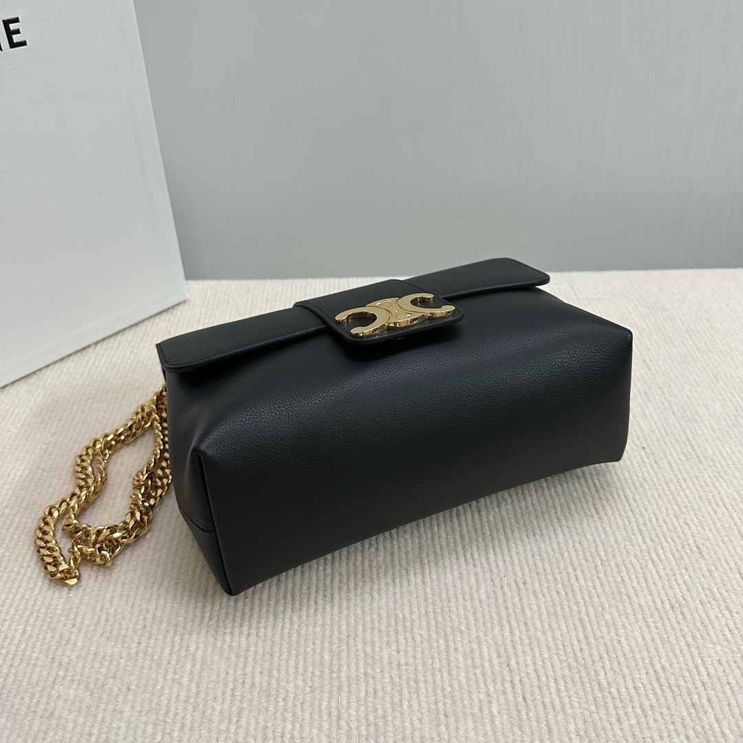 CELINE MEDIUM CELINE VICTOIRE BAG IN SUPPLE CALFSKIN 115852 BLACK