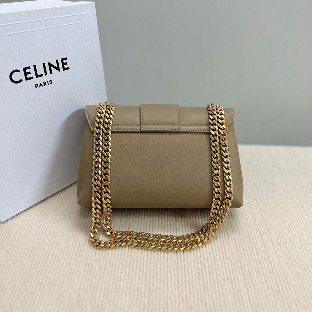 CELINE TEEN CELINE VICTOIRE BAG IN SUPPLE CALFSKIN 116593 BROWN SEPIA