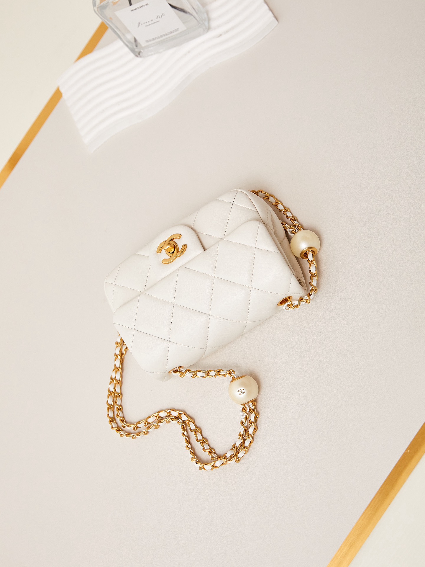 CHANEL MINI FLAP BAG AS4868 WHITE