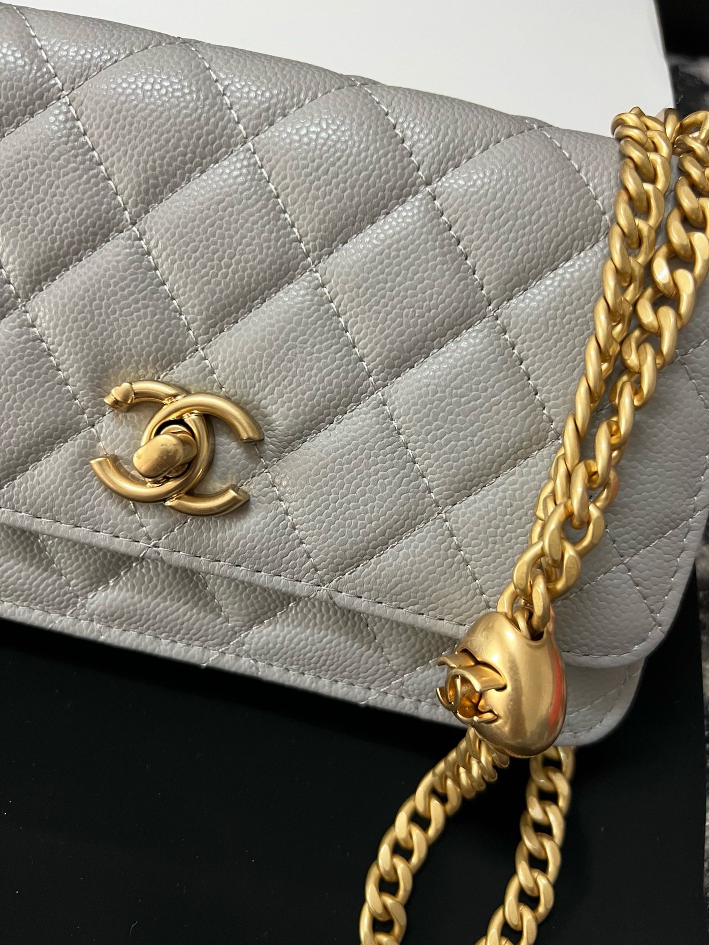 CHANEL WALLET ON CHAIN AP3971 gray