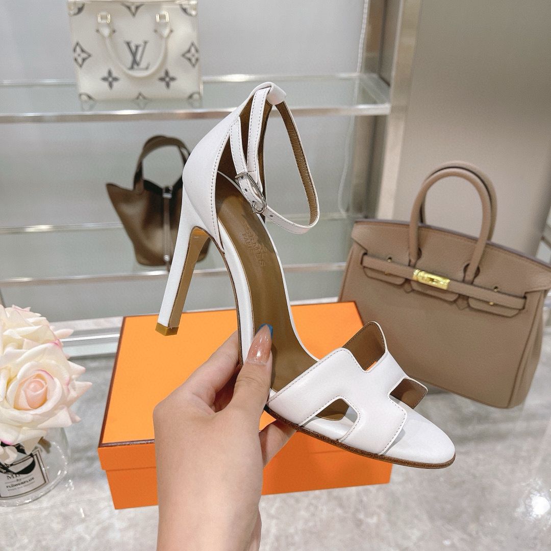 Hermes Shoes 10.5CM Heels HMS00589 White