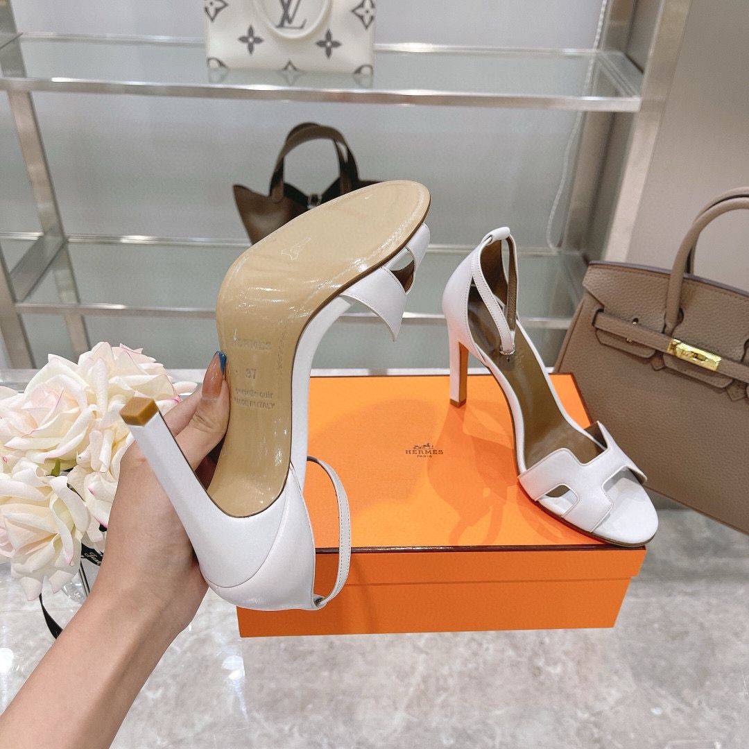 Hermes Shoes 10.5CM Heels HMS00589 White