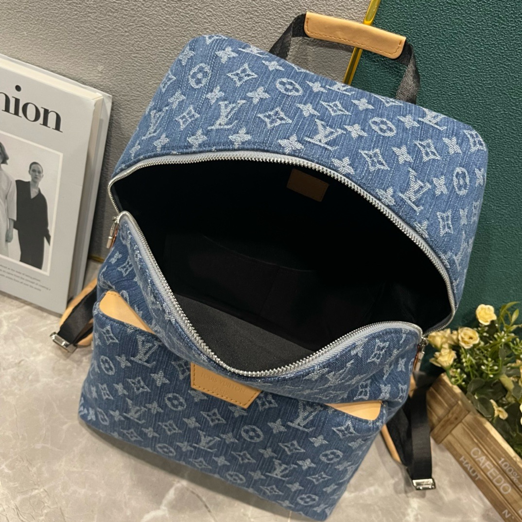 Louis vuitton original APOLLO BACKPACK M43186 Denim Blue