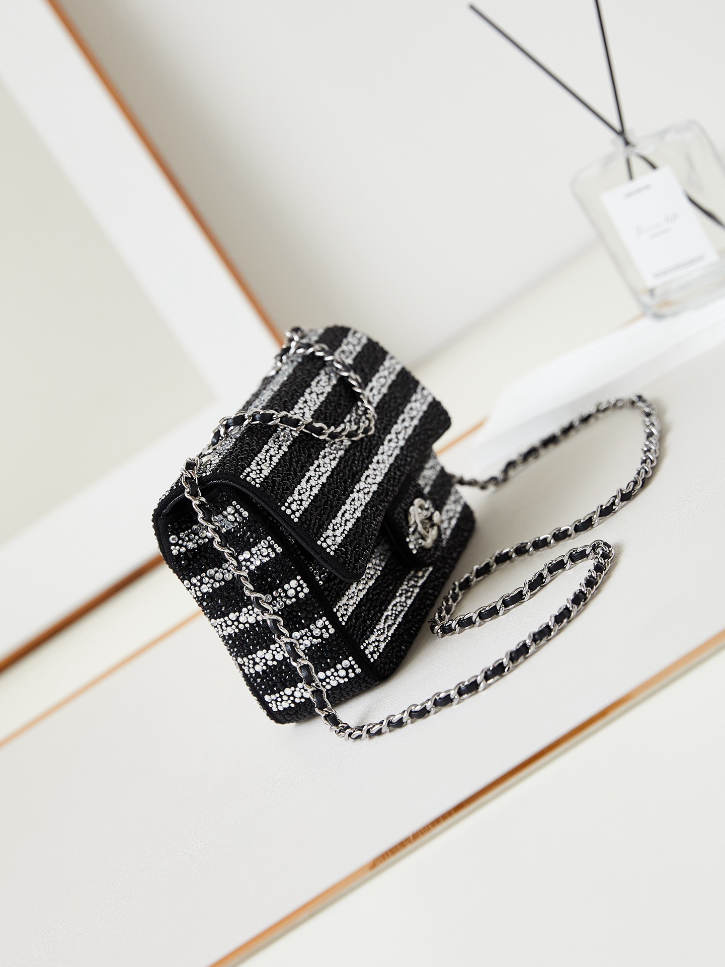 CHANEL EVENING BAG AS4297 Black & Silver