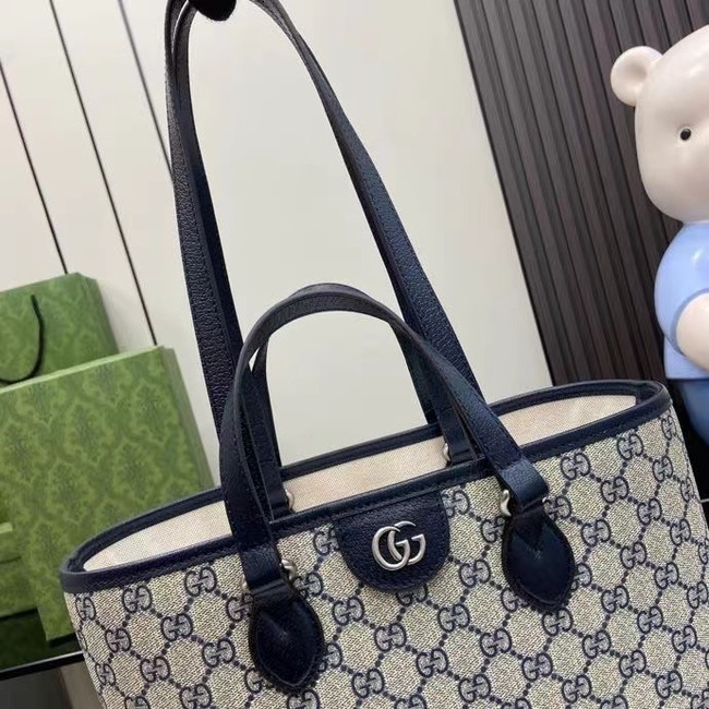 GUCCI OPHIDIA GG MINI TOTE BAG 765043 blue