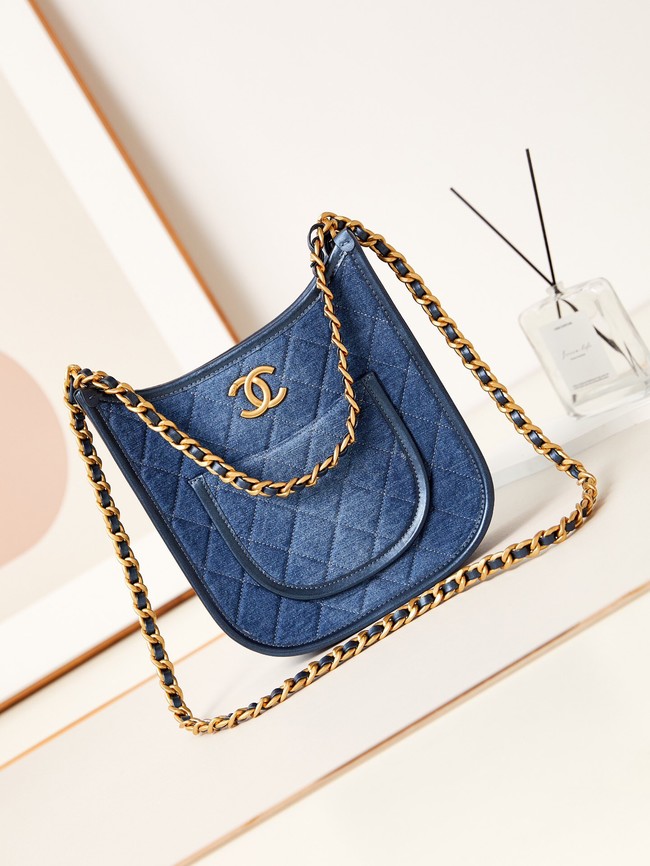 CHANEL HOBO HANDBAG AS4532 Blue