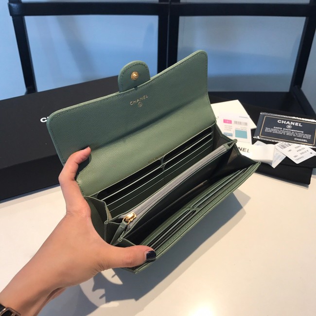 CHANEL FLAP WALLET 31505 Green