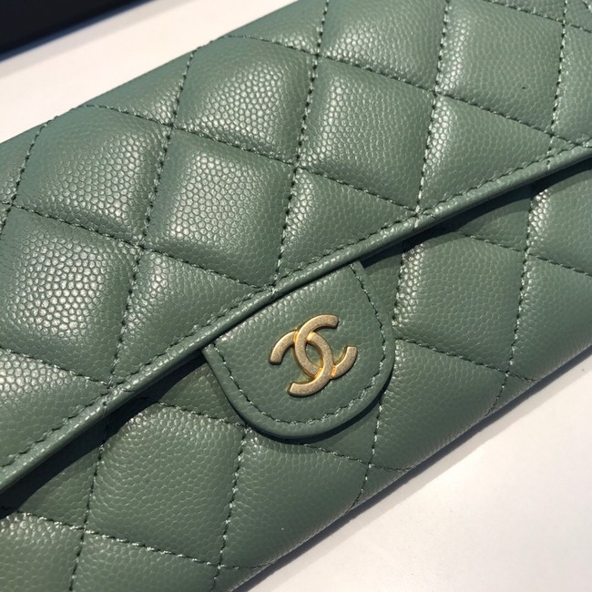 CHANEL FLAP WALLET 31505 Green