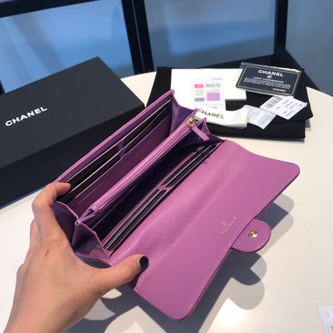 CHANEL FLAP WALLET 31505 Purple