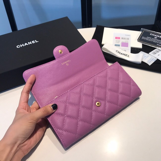 CHANEL FLAP WALLET 31505 Purple