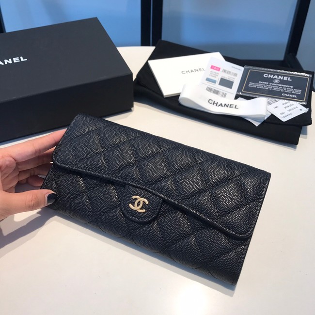 CHANEL FLAP WALLET 31505 black