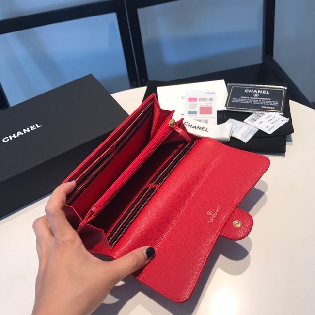 CHANEL FLAP WALLET 31505 red