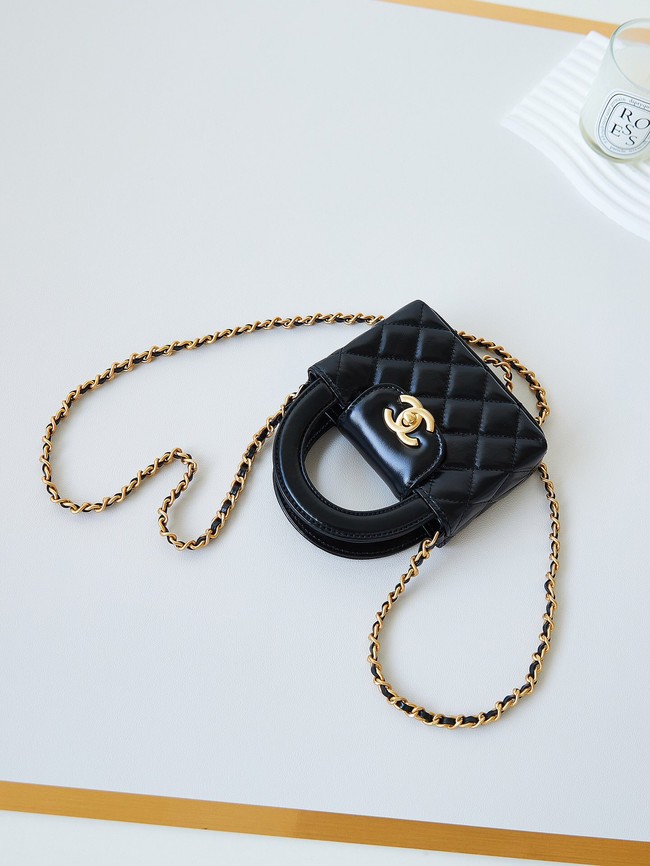 Chanel 23K NANO SHOPPING BAG AS3435 BLACK