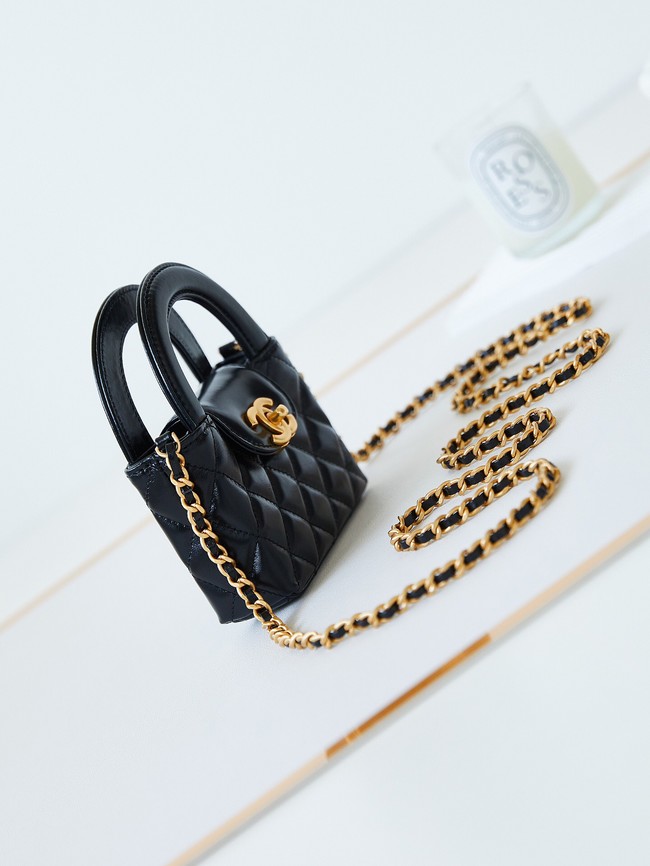 Chanel 23K NANO SHOPPING BAG AS3435 BLACK