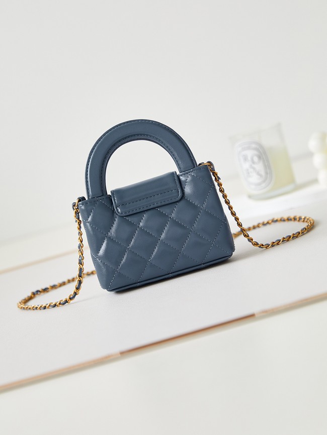 Chanel 23K NANO SHOPPING BAG AS3435 DARK BLUE