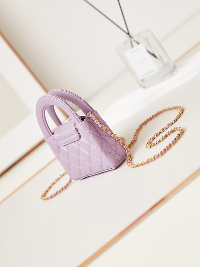 Chanel 23K NANO SHOPPING BAG AS3435 Purple