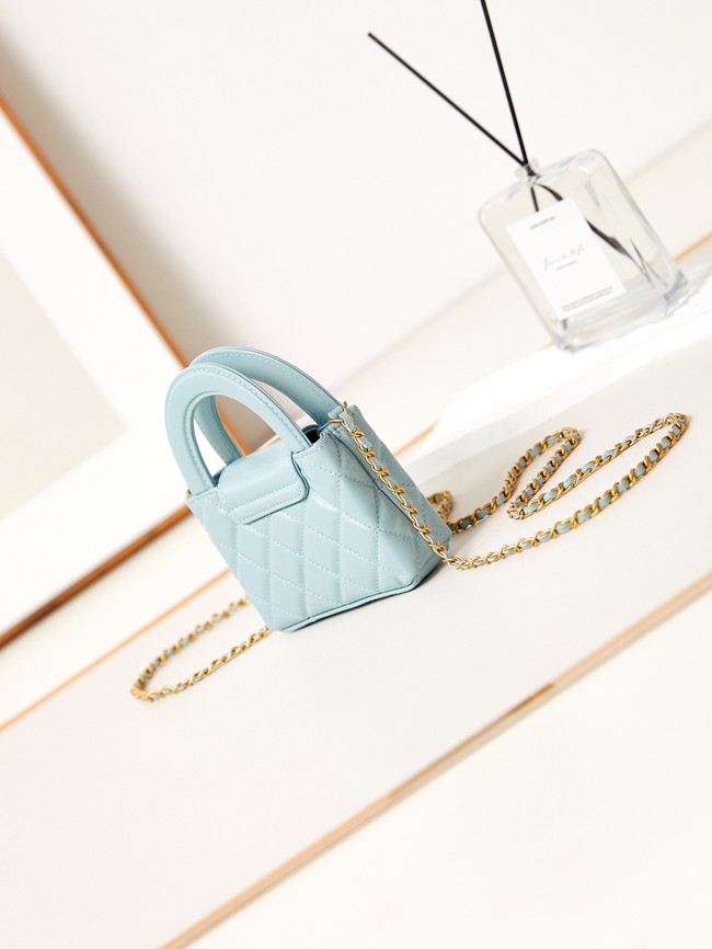 Chanel 23K NANO SHOPPING BAG AS3435 SKY BLUE