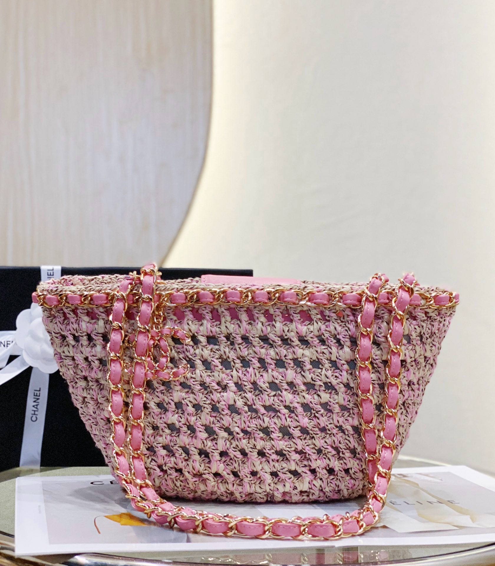 Chanel Weaving Shoulder Bags AS6010 Pink