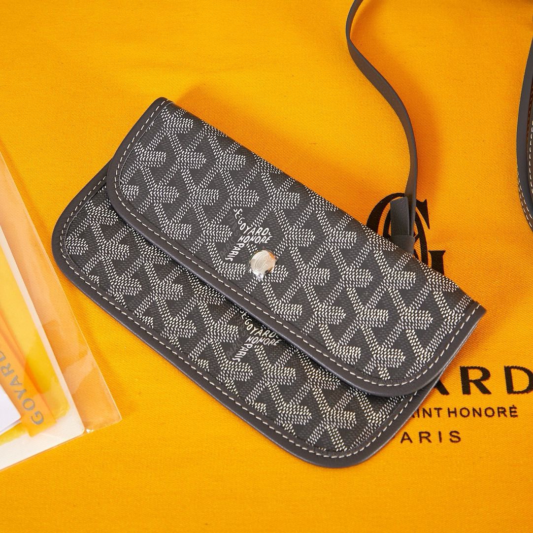 Goyard Y Doodling Calfskin Leather Tote Bag A36987 Grey