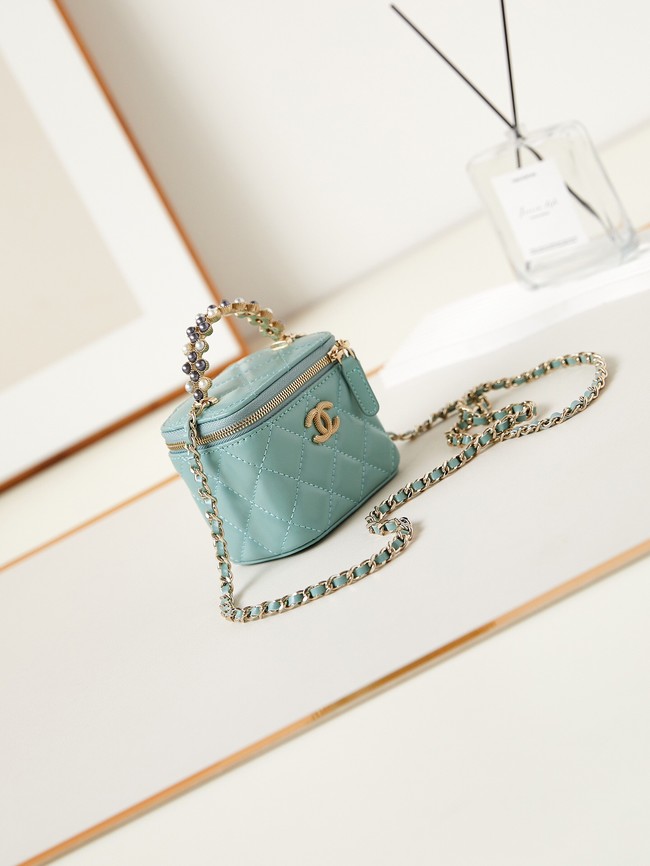 CHANEL NANO CLUTCH WITH CHAIN AS3965 BLUE