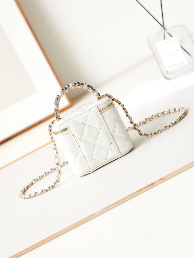 CHANEL NANO CLUTCH WITH CHAIN AS3965 WHITE