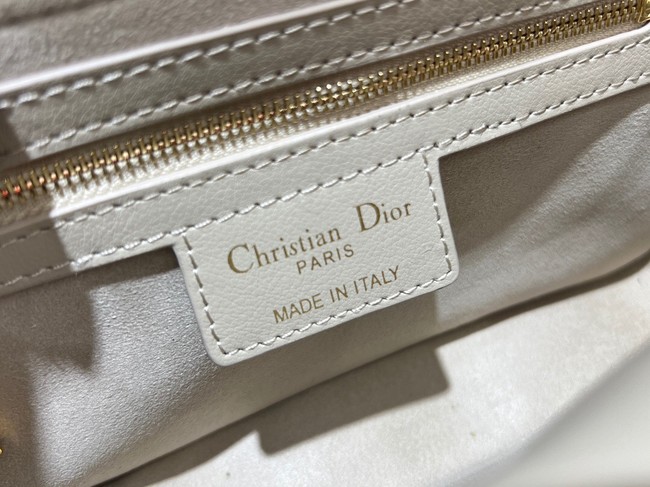 Small Dior Jolie Top Handle Bag Cannage Calfskin M9271U Powder Beige