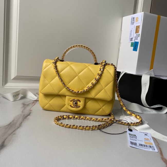 Chanel CLUTCH WITH CHAIN AS4848 yellow