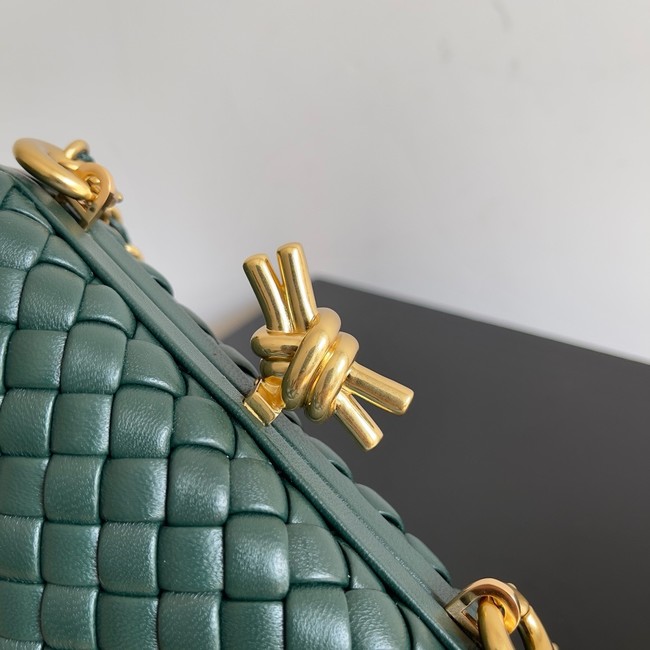 Bottega Veneta Knot With Chain 776662 Emerald Green