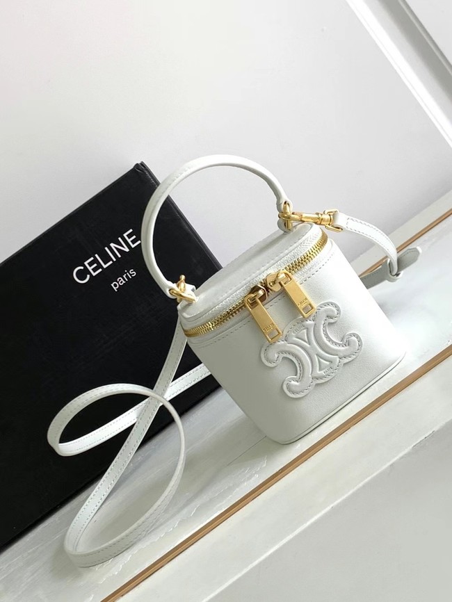 CELINE MINI VANITY CASE IN CALFSKIN 10J762 white