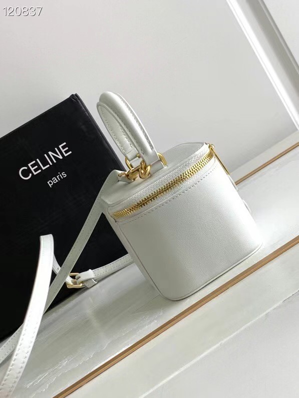 CELINE MINI VANITY CASE IN CALFSKIN 10J762 white