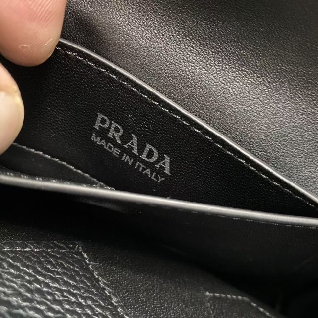 Prada Double leather mini bag 1BG443 black