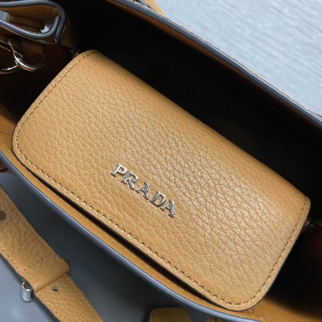 Prada Double leather mini bag 1BG443 brown