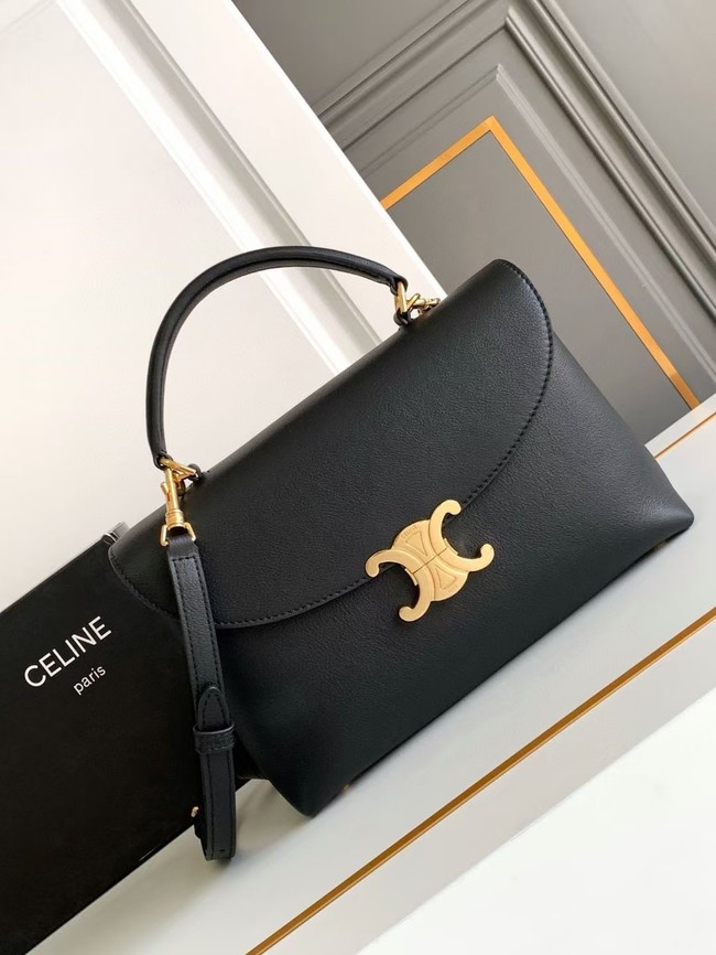 CELINE MEDIUM NINO BAG IN SUPPLE CALFSKIN 117523 BLACK