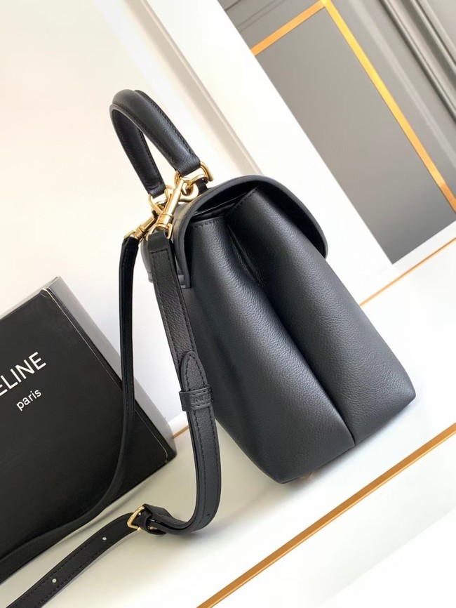 CELINE MEDIUM NINO BAG IN SUPPLE CALFSKIN 117523 BLACK