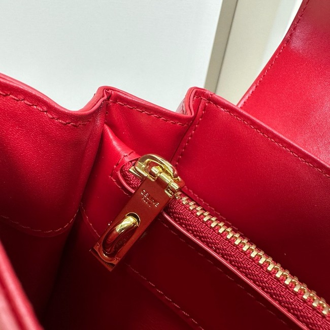 CELINE MINI 16 IN SATINATED CALFSKIN 197983 red