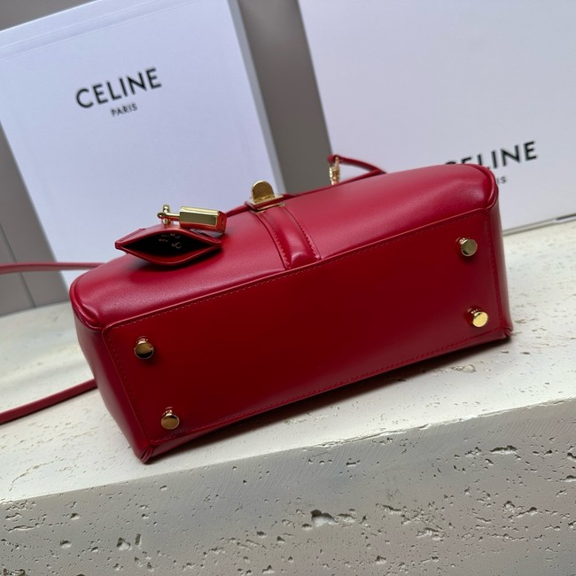 CELINE MINI 16 IN SATINATED CALFSKIN 197983 red