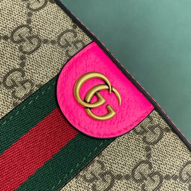 GUCCI OPHIDIA GG SMALL CROSSBODY BAG 752591 Fuchsia