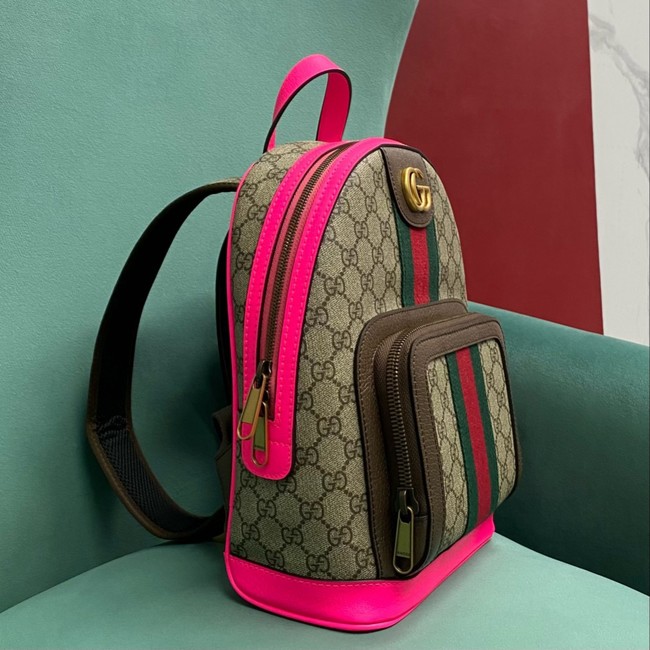 Gucci OPHIDIA GG SMALL BACKPACK 547965 Fuchsia