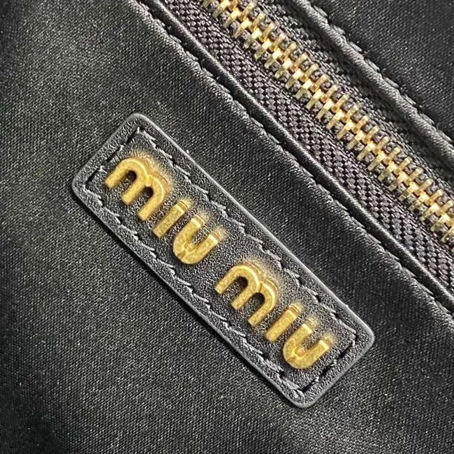 MIU MIU Original Leather Top Handle Bag 5BB148 black