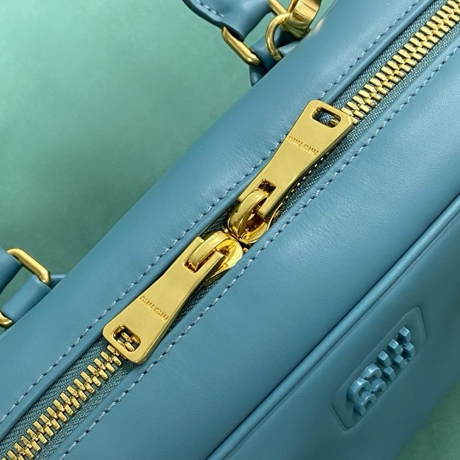 MIU MIU Original Leather Top Handle Bag 5BB148 blue