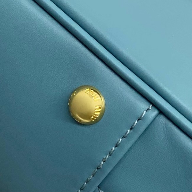 MIU MIU Original Leather Top Handle Bag 5BB148 blue