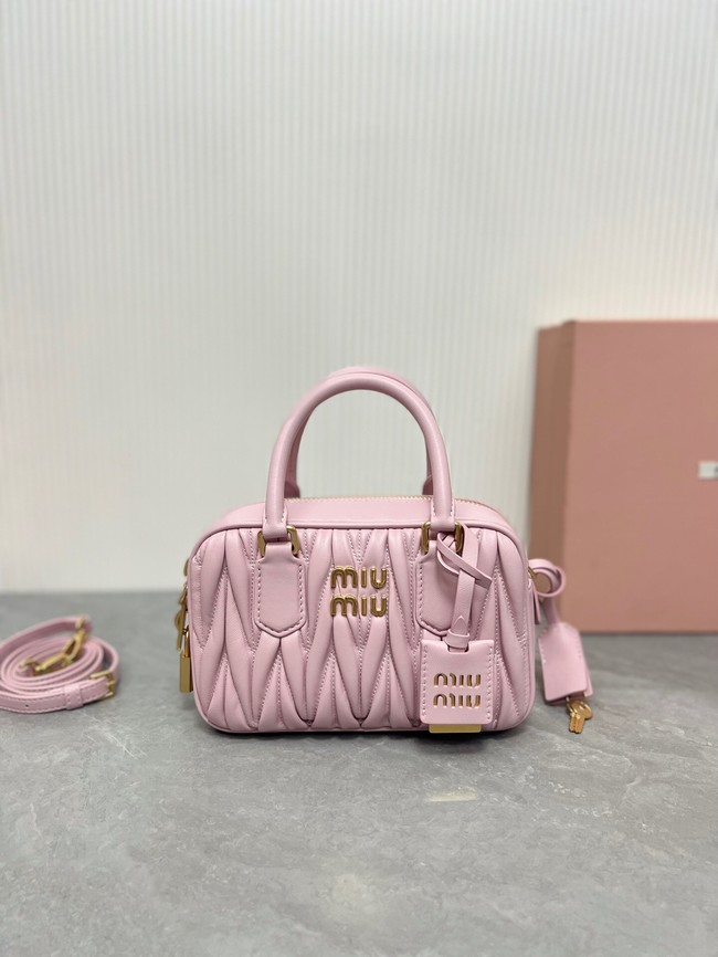 MIU MIU Original Leather Top Handle Bag 5BB123 pink