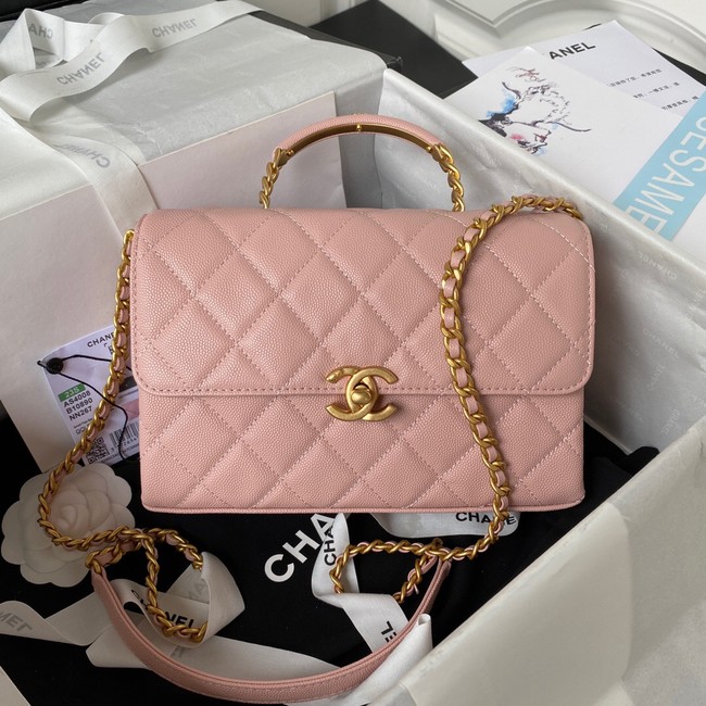 Chanel FLAP BAG WITH TOP HANDLE AS4008 pink