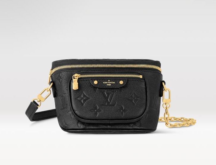 Louis Vuitton Mini Bumbag Original Leather Bag M46917 Black