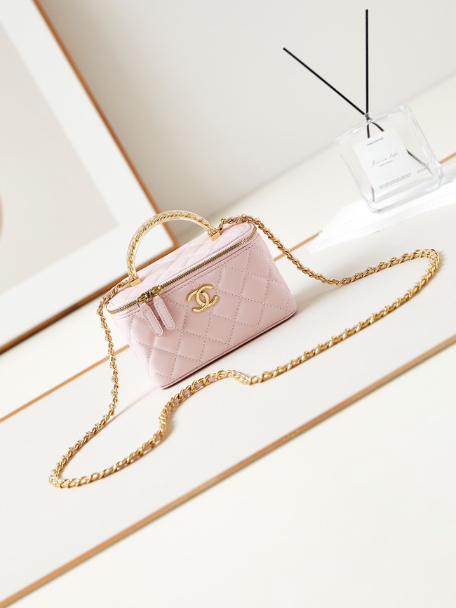 CHANEL MINI CLUTCH WITH TOP HANDLE AP3820 pink